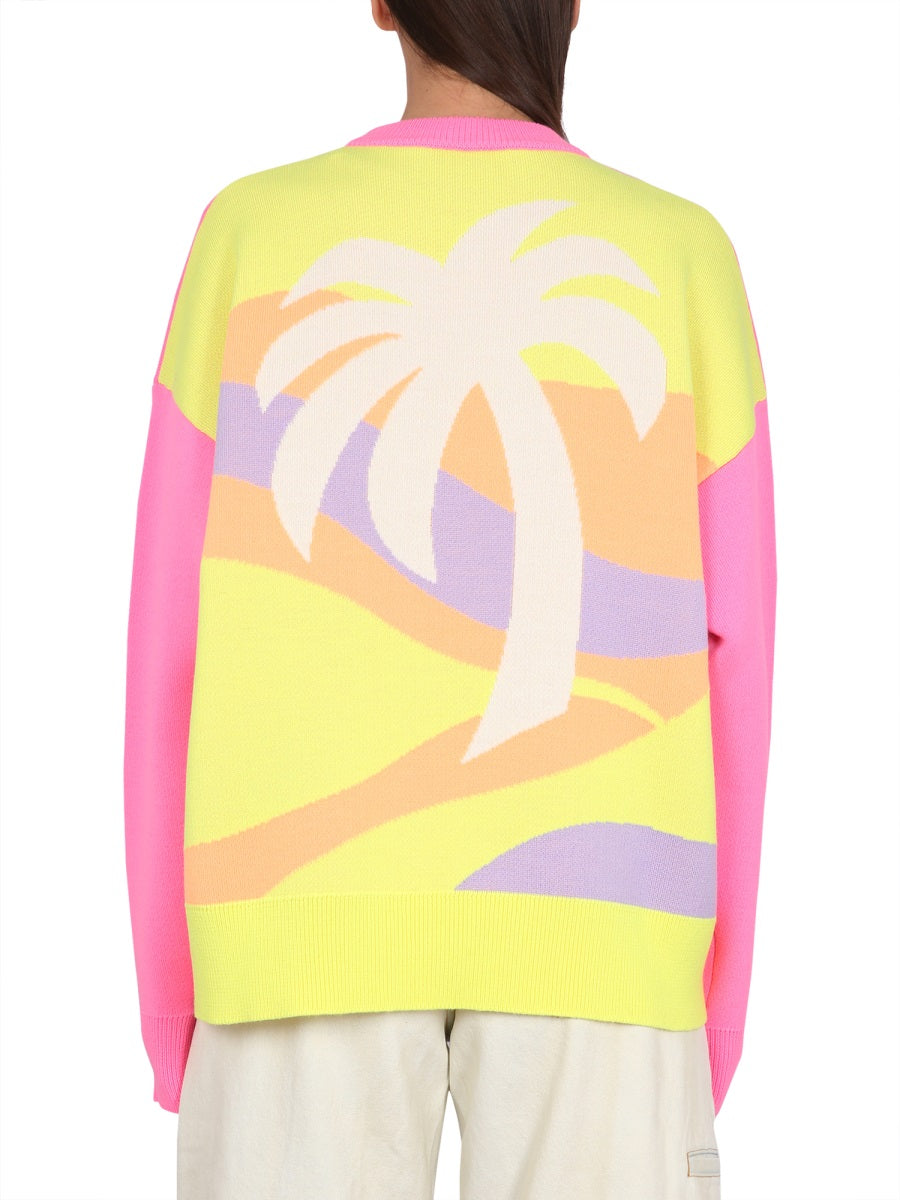 Palm Angels Women Jersey With Palm Motif PALM ANGELS