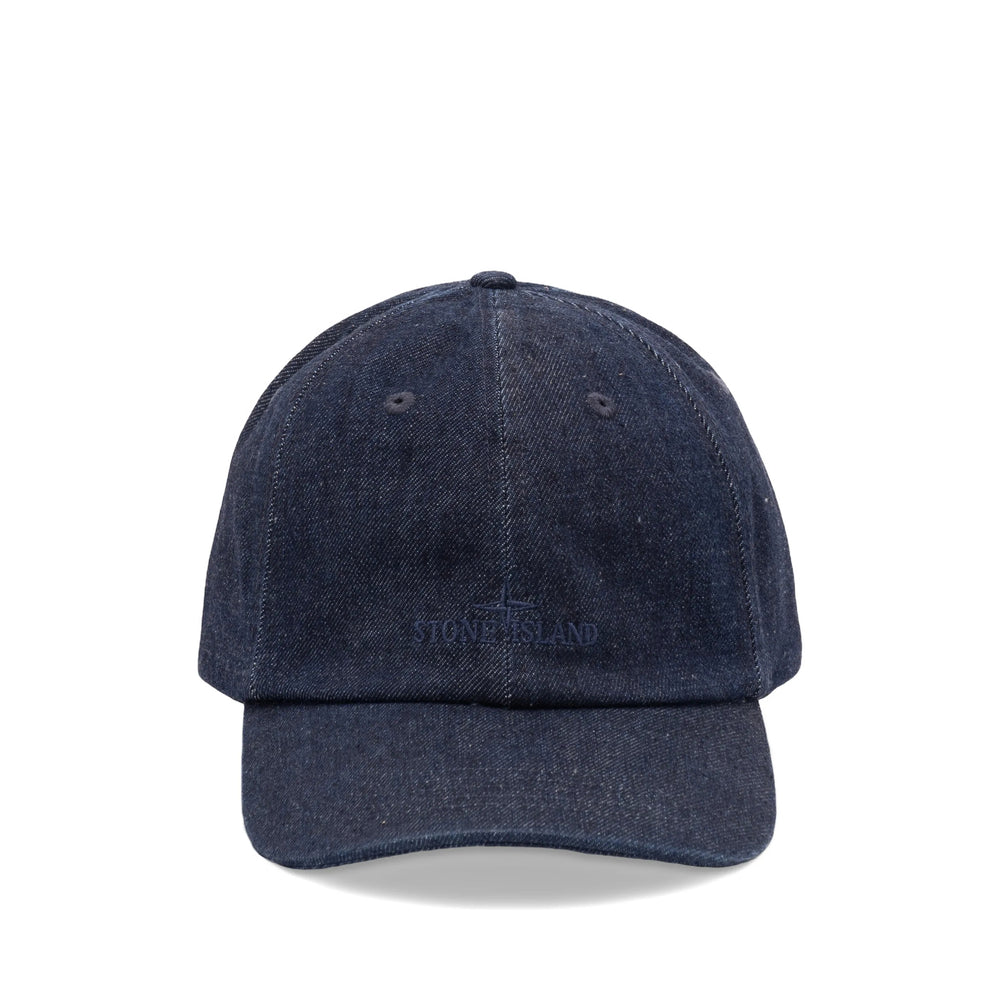 Stone Island Denim Blue Hats Men Stone Island Denim