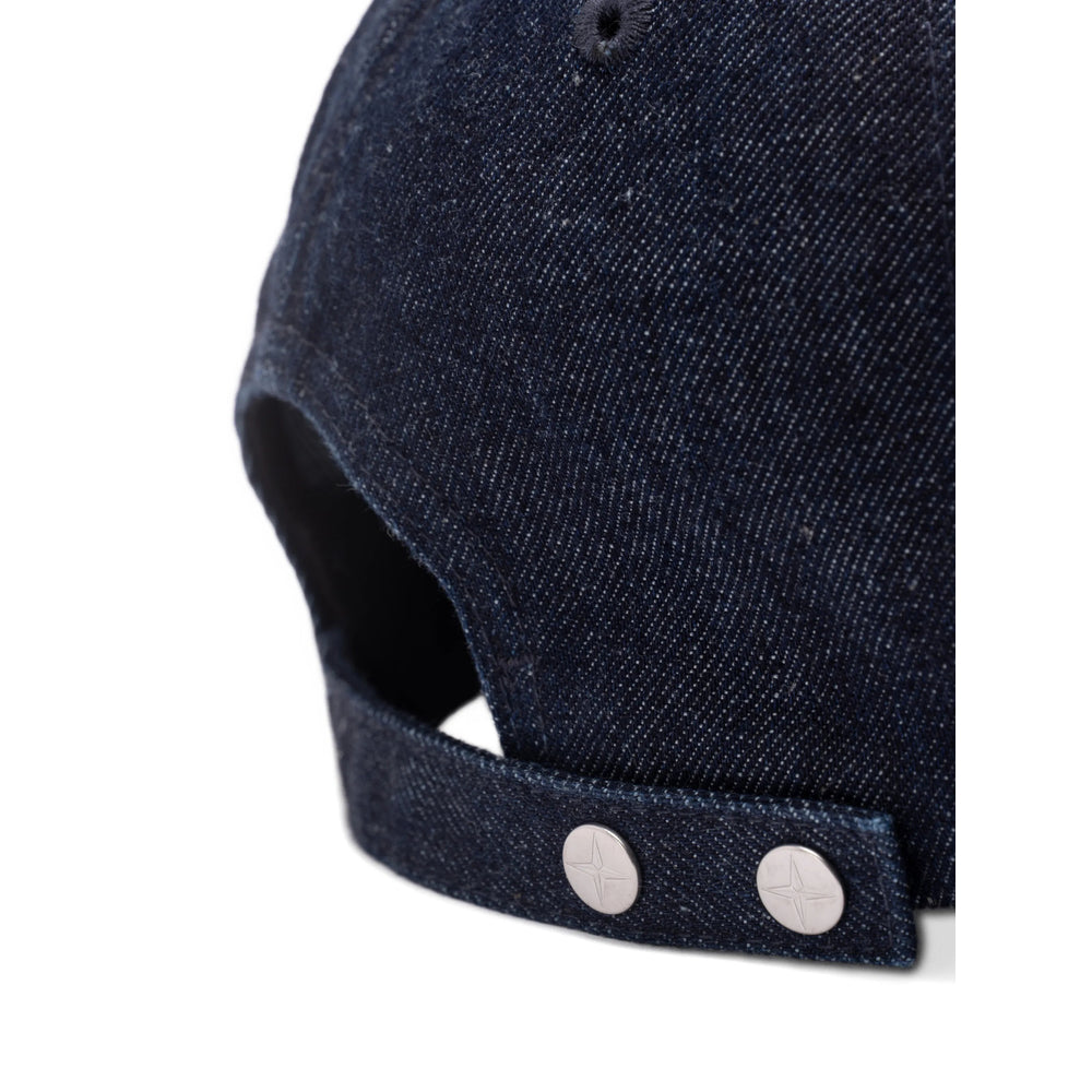 Stone Island Denim Blue Hats Men Stone Island Denim