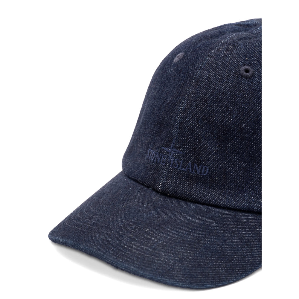 Stone Island Denim Blue Hats Men Stone Island Denim
