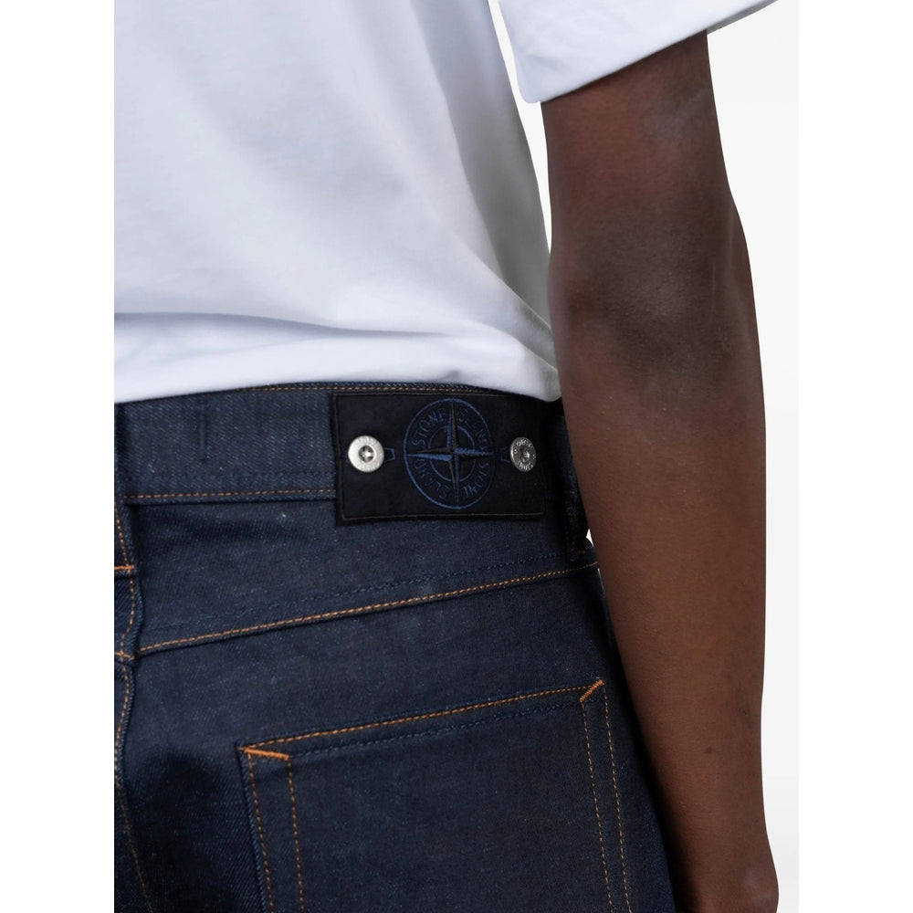 Stone Island Denim Blue Denim - Regular & Straight-Leg Jeans Men Stone Island Denim