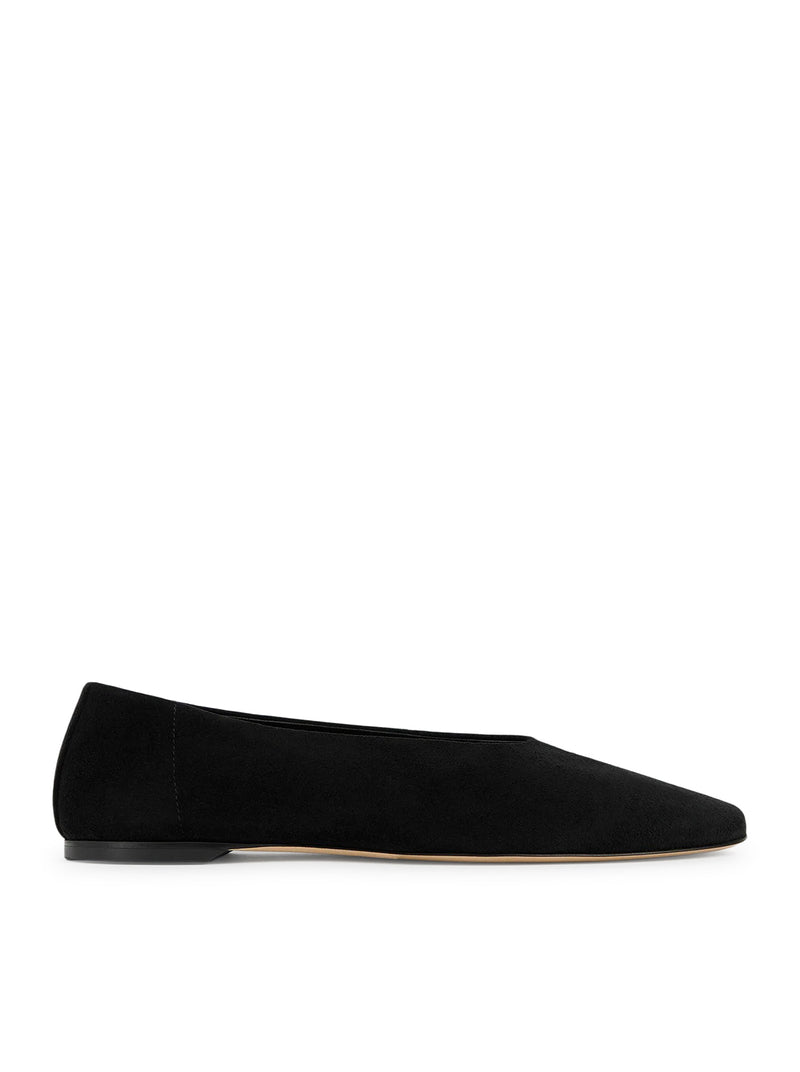 Toteme Women Black Suede Ballerinas TOTEME