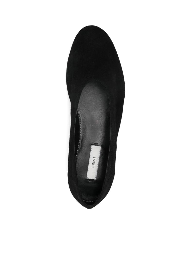 Toteme Women Toteme Women Black Suede Ballerinas TOTEME