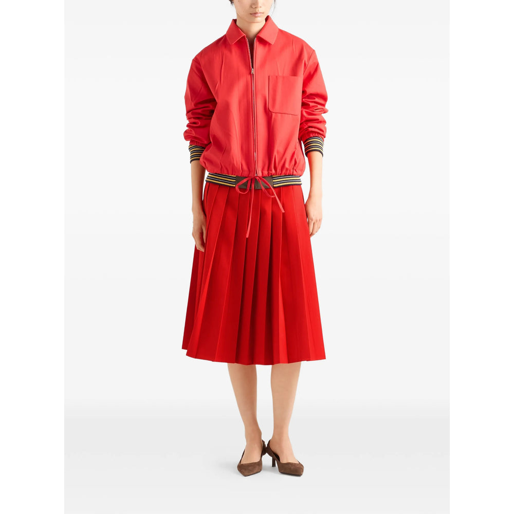 Prada Red Skirts - Pleated Skirts Women PRADA