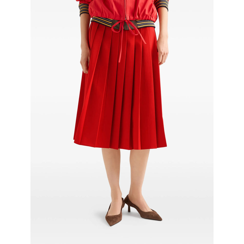 Prada Red Skirts - Pleated Skirts Women PRADA