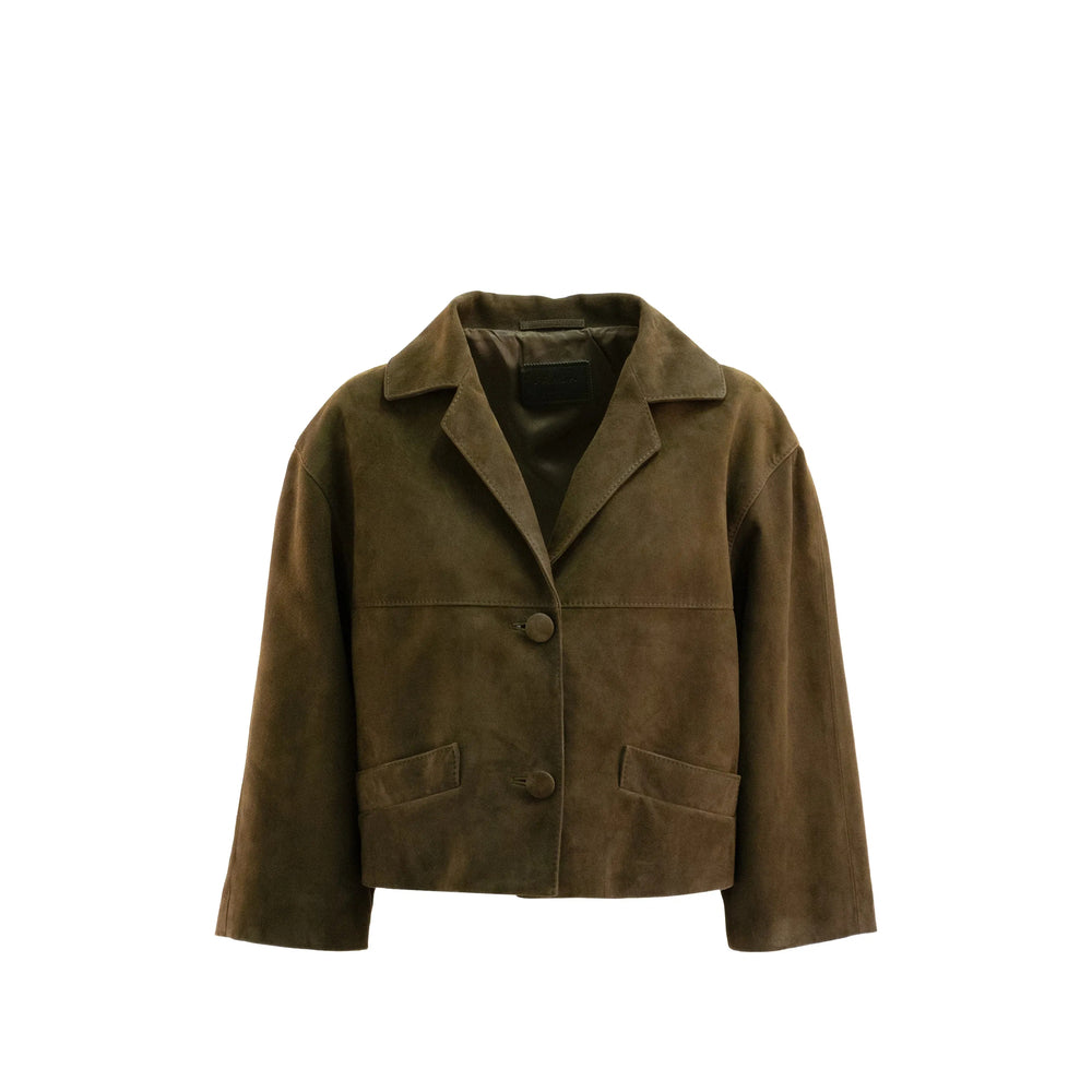 Prada Green Jackets - Leather Jackets Women PRADA