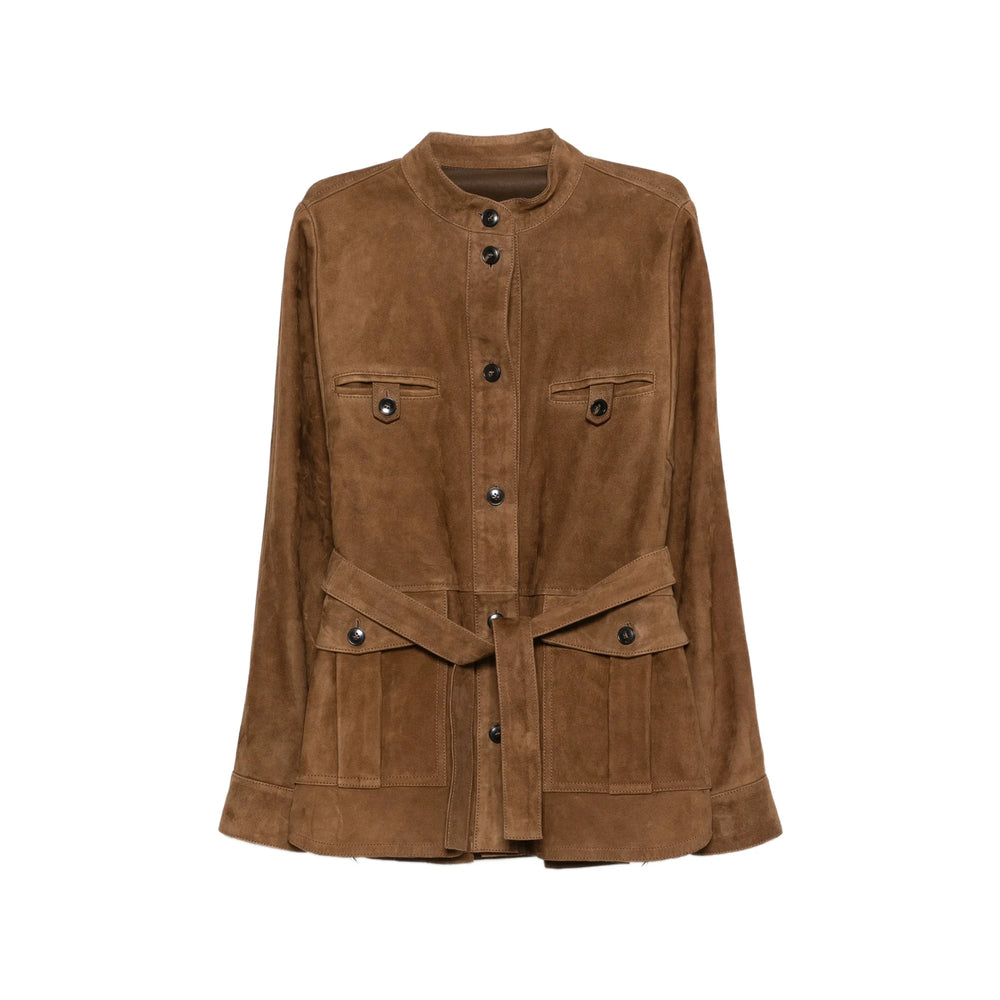 Yves Salomon Brown Jackets - Leather Jackets Women YVES SALOMON