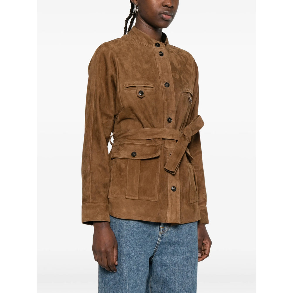 Yves Salomon Brown Jackets - Leather Jackets Women YVES SALOMON