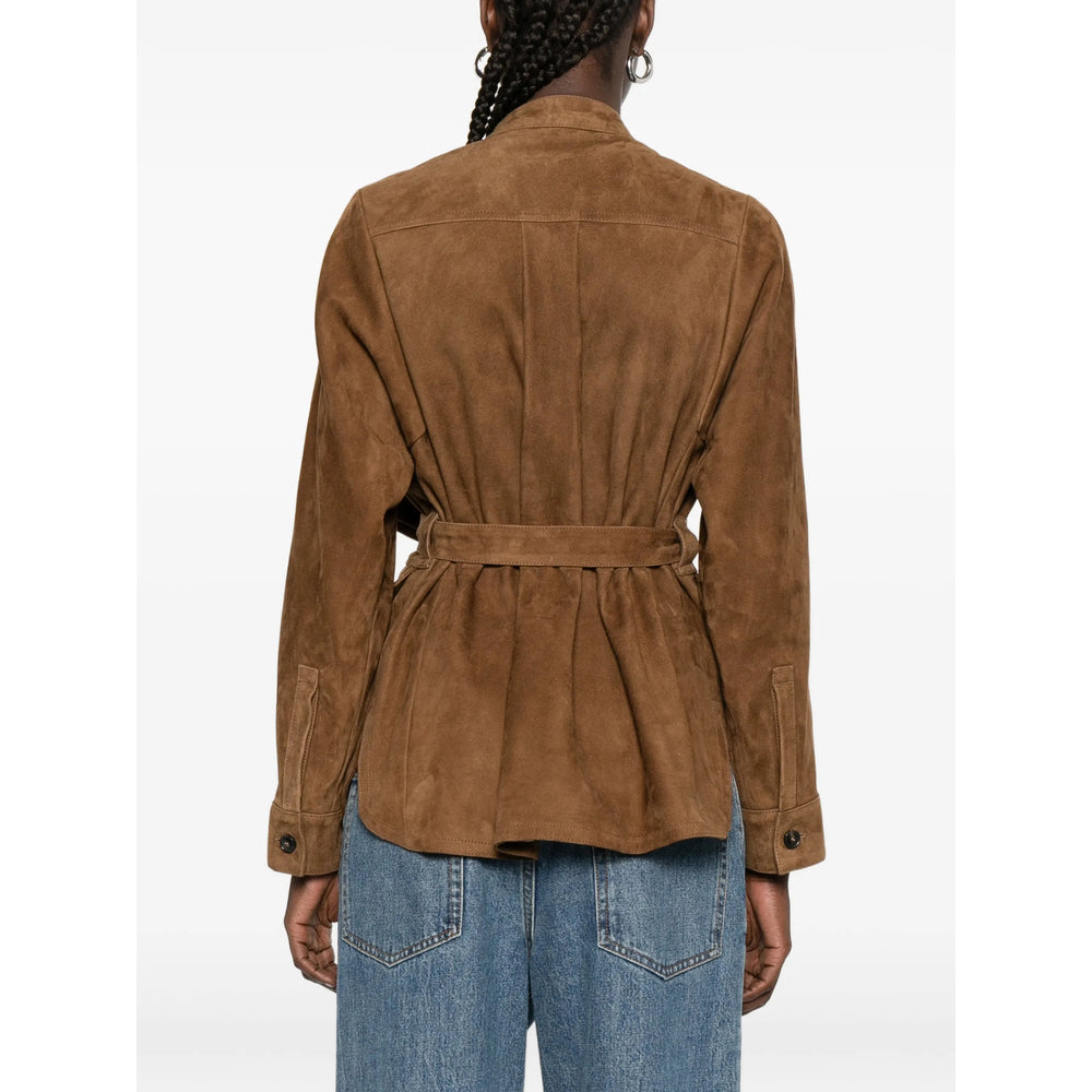 Yves Salomon Brown Jackets - Leather Jackets Women YVES SALOMON