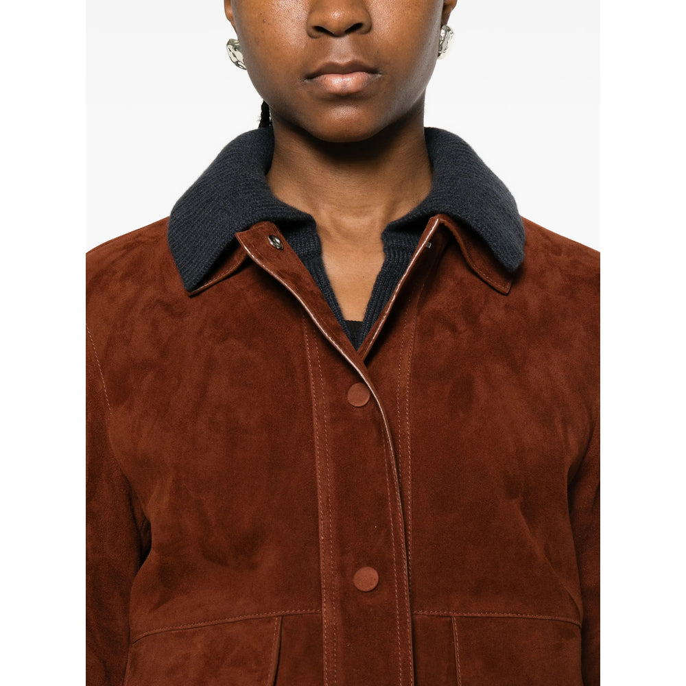 Yves Salomon Brown Jackets - Leather Jackets Women YVES SALOMON