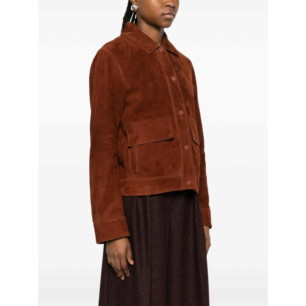 Yves Salomon Brown Jackets - Leather Jackets Women YVES SALOMON