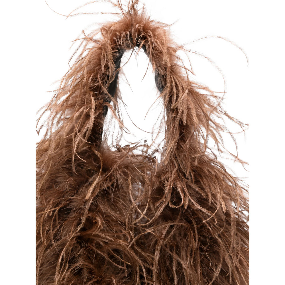 Yves Salomon Brown Shoulder Bags Women YVES SALOMON