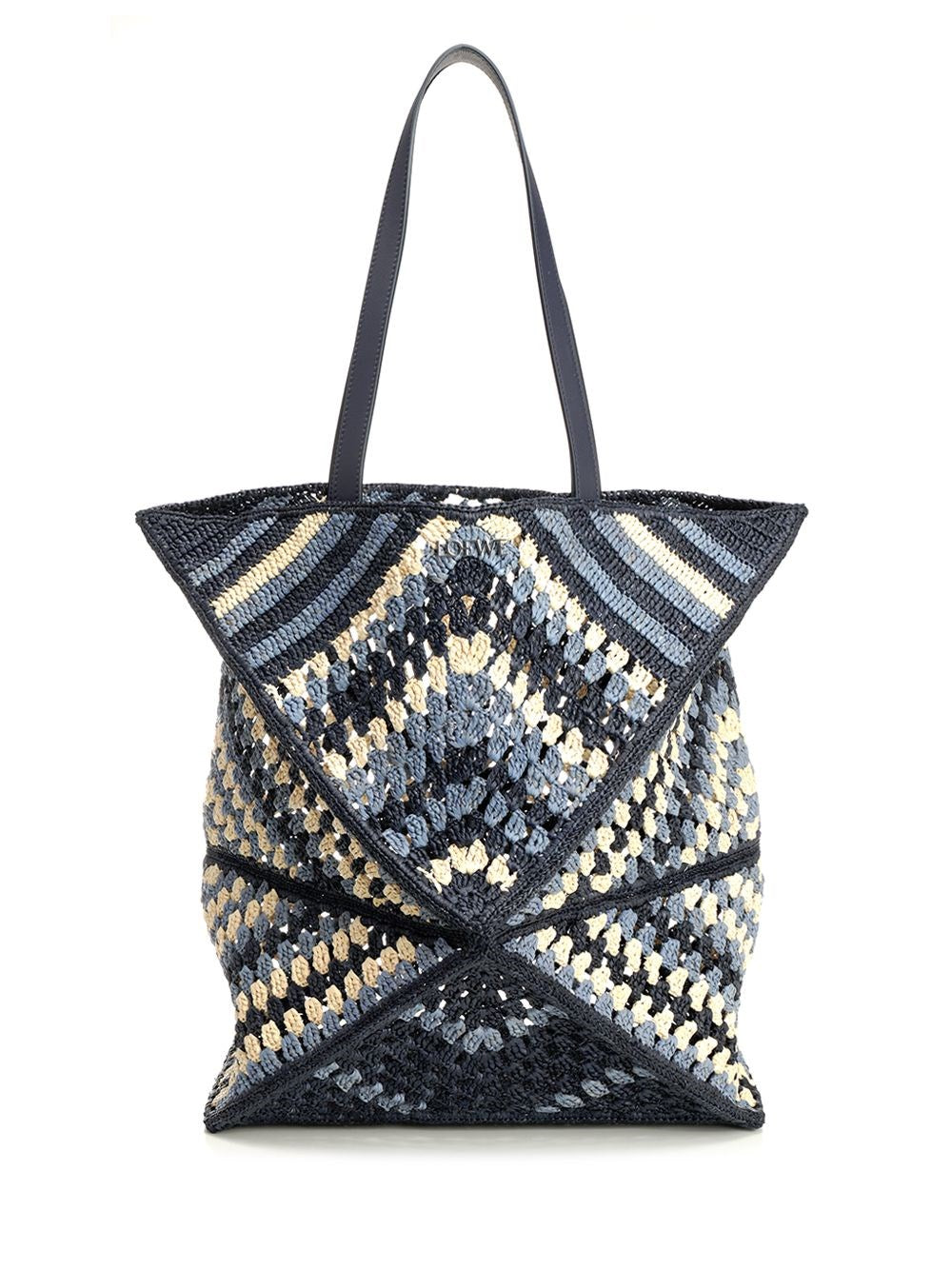 Loewe Paula's Ibiza Men Puzzle Fold Xl Tote Bag In Raffia LOEWE