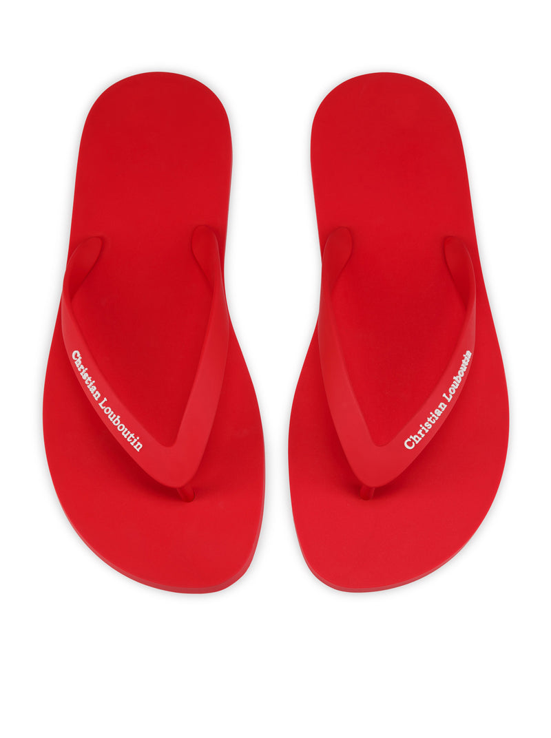 Christian Louboutin Men Rubber Flip Flops With Logo CHRISTIAN LOUBOUTIN