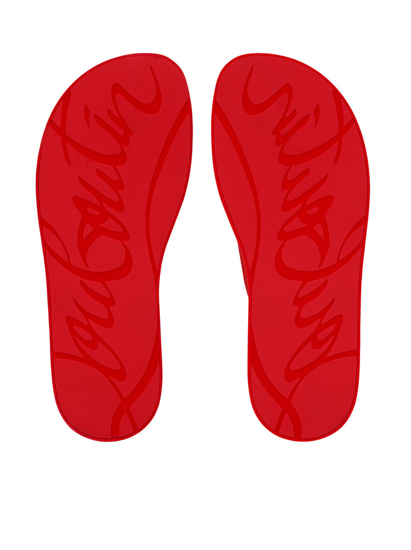 Christian Louboutin Men Rubber Flip Flops With Logo CHRISTIAN LOUBOUTIN