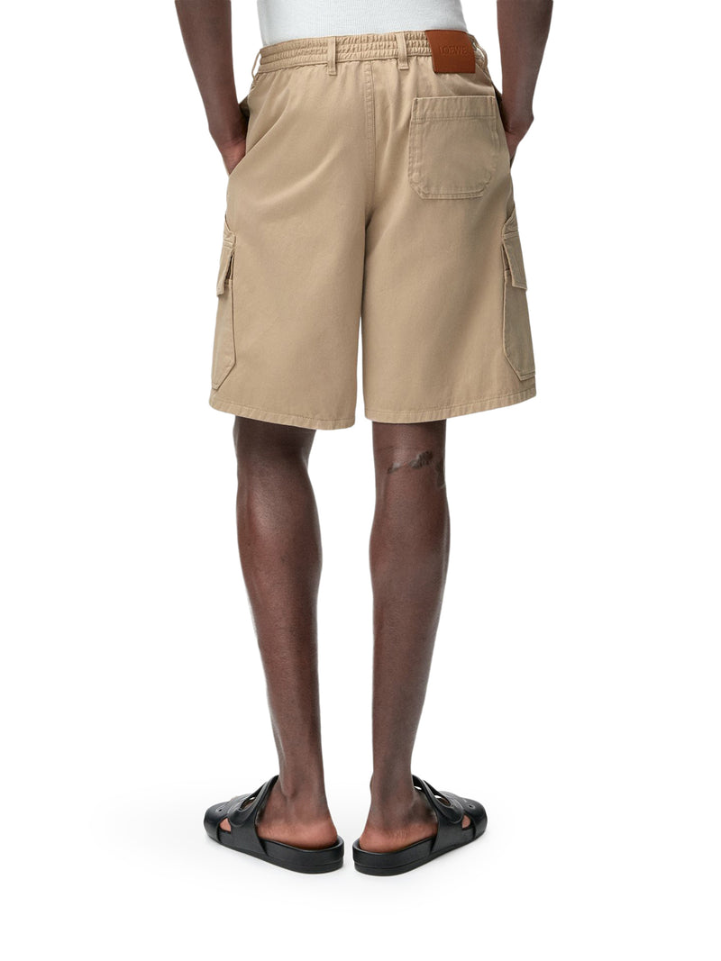 Loewe X Paula`S Ibiza Men Shorts In Light Washed Cotton Satin LOEWE