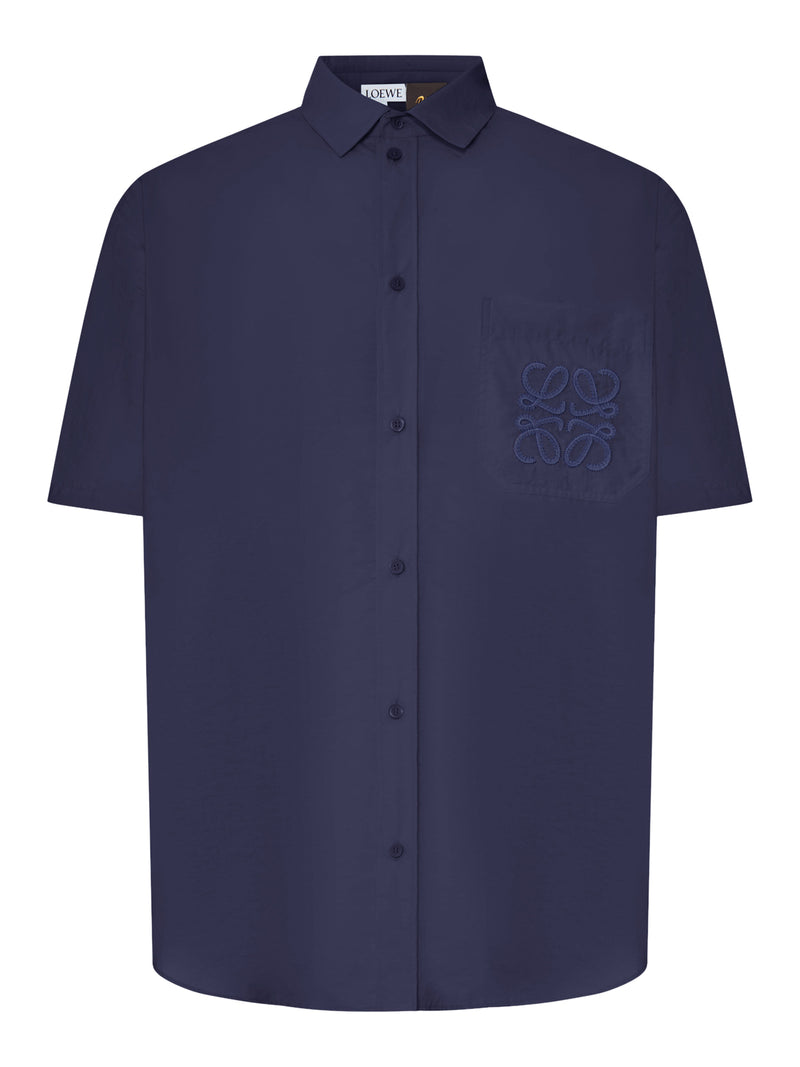 Loewe X Paula`S Ibiza Men Short-Sleeved Textured Poplin Shirt LOEWE