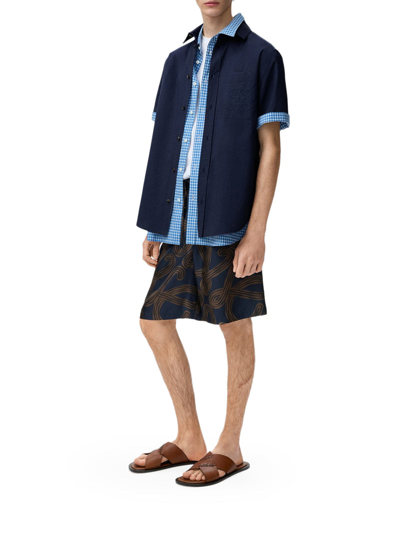 Loewe X Paula`S Ibiza Men Short-Sleeved Textured Poplin Shirt LOEWE