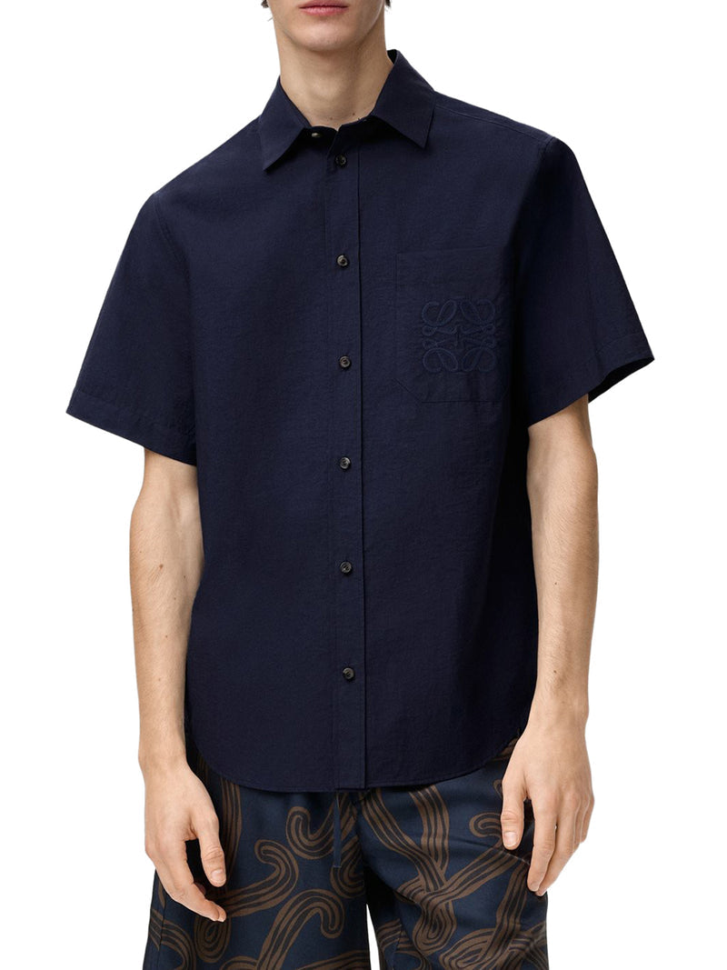 Loewe X Paula`S Ibiza Men Short-Sleeved Textured Poplin Shirt LOEWE