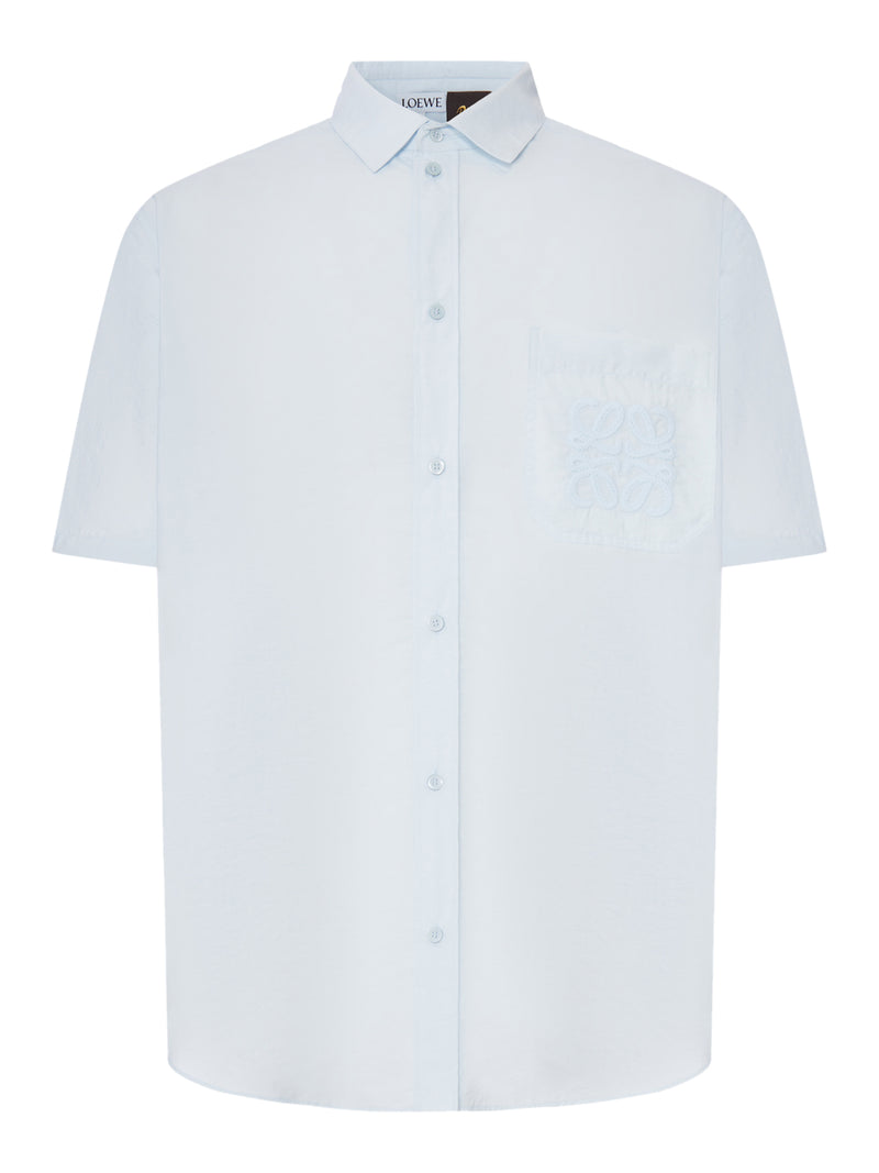 Loewe X Paula`S Ibiza Men Short-Sleeved Textured Poplin Shirt LOEWE
