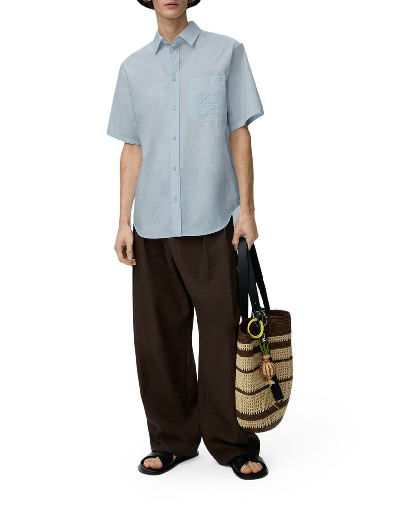 Loewe X Paula`S Ibiza Men Short-Sleeved Textured Poplin Shirt LOEWE