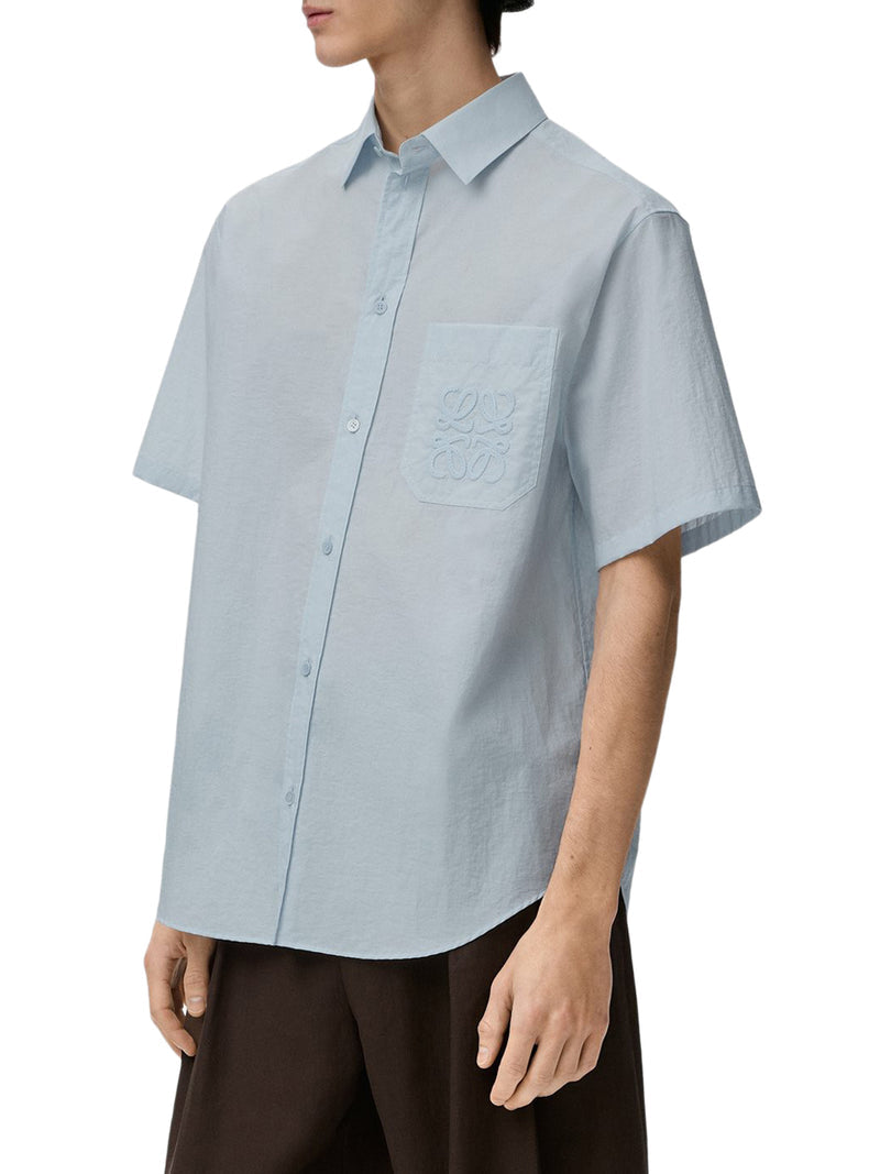 Loewe X Paula`S Ibiza Men Short-Sleeved Textured Poplin Shirt LOEWE