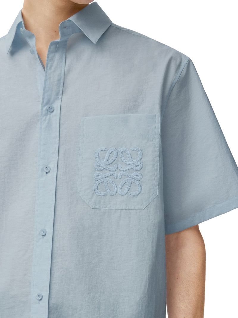 Loewe X Paula`S Ibiza Men Short-Sleeved Textured Poplin Shirt LOEWE