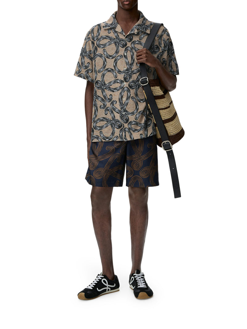 Loewe X Paula`S Ibiza Men Short-Sleeved Shirt With All-Over Anagram LOEWE