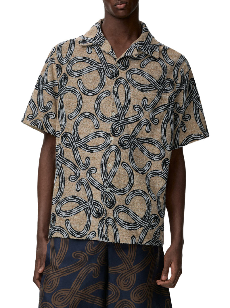 Loewe X Paula`S Ibiza Men Short-Sleeved Shirt With All-Over Anagram LOEWE