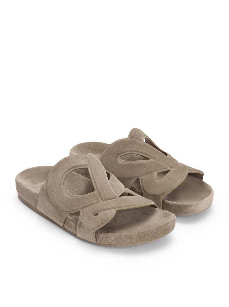 Loewe X Paula`S Ibiza Men Slide Ease Monogram In Suede LOEWE