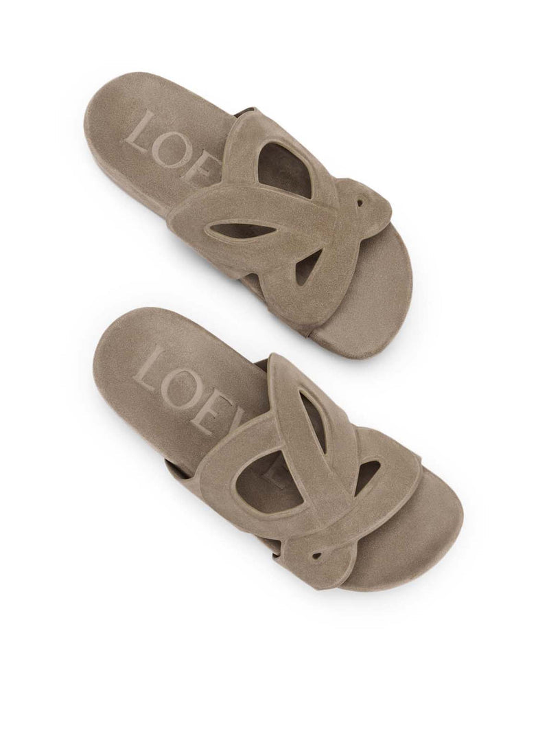 Loewe X Paula`S Ibiza Men Slide Ease Monogram In Suede LOEWE