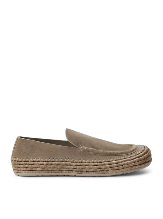 Loewe X Paula`S Ibiza Men Rio Suede And Raffia Loafers LOEWE