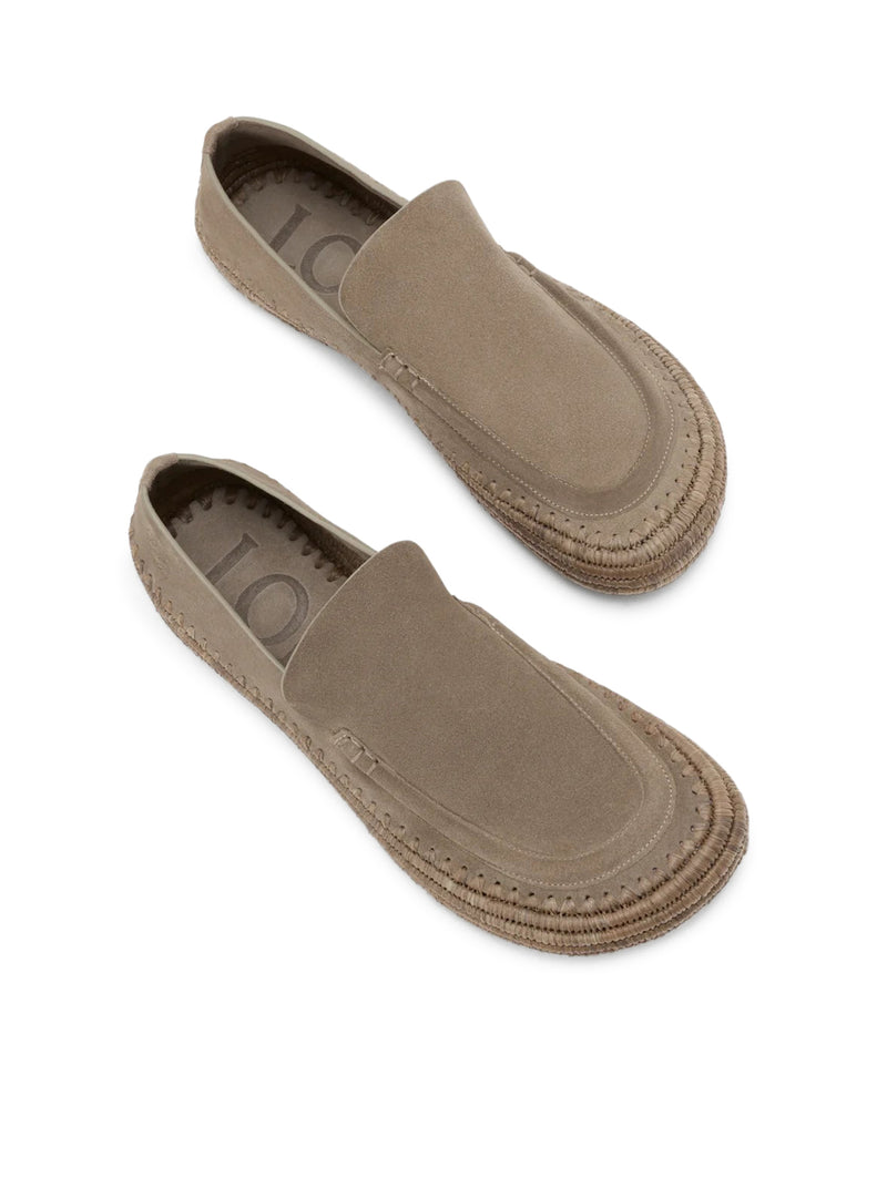 Loewe Men Loewe X Paula`S Ibiza Men Rio Suede And Raffia Loafers LOEWE