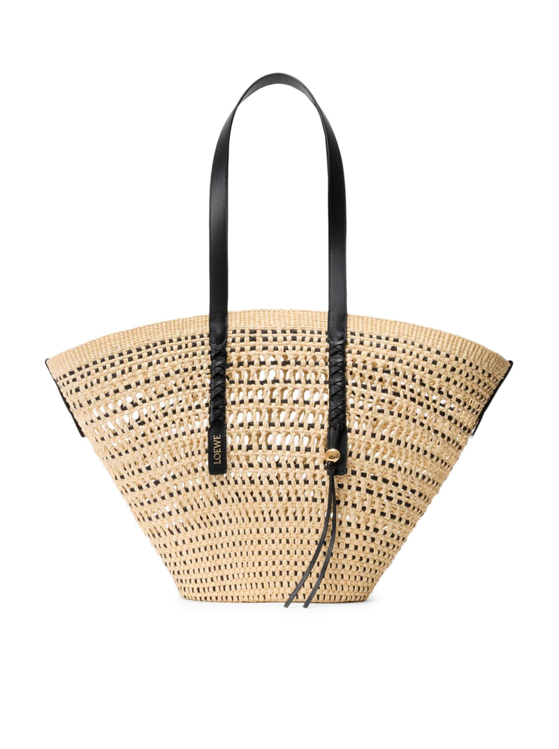 Loewe X Paula`S Ibiza Women Large Braid Basket Bag In Iraca Palm And Calfskin LOEWE