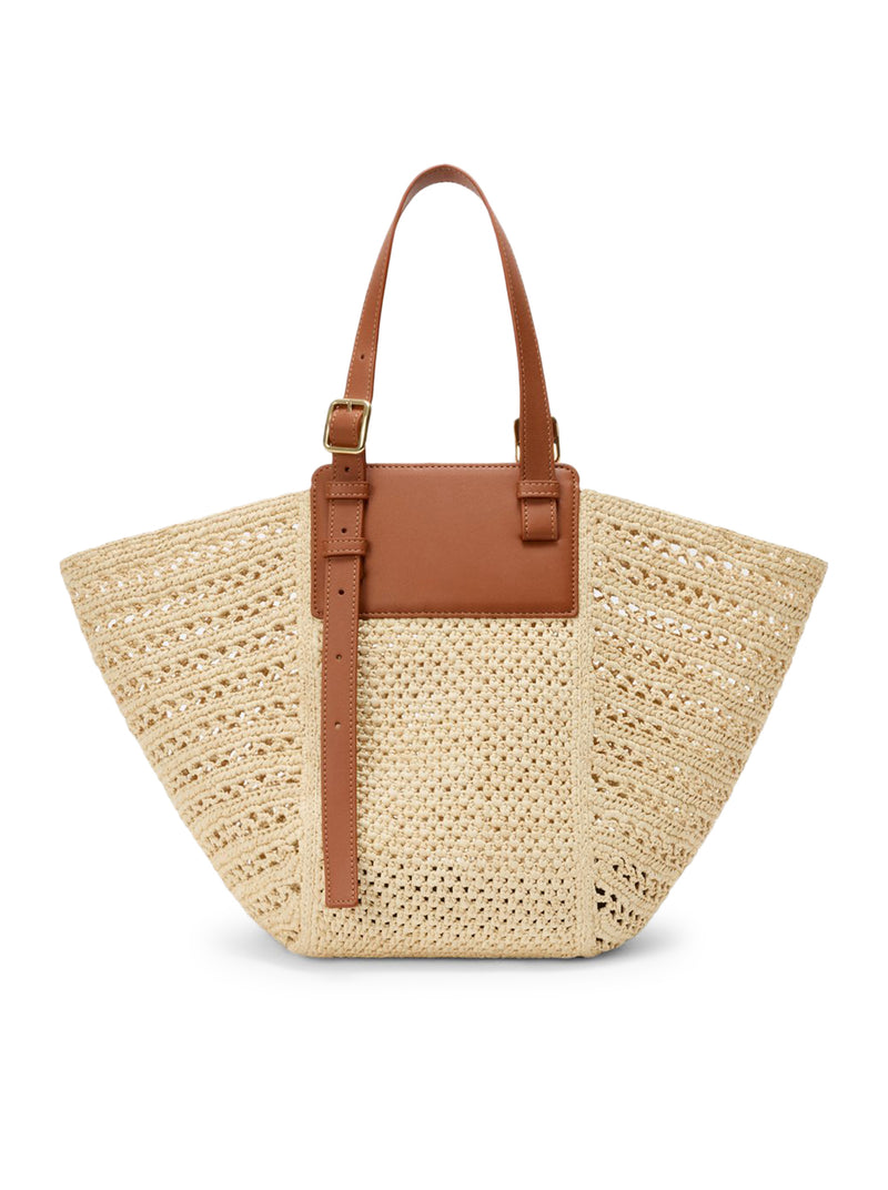 Loewe X Paula`S Ibiza Women Hammock Cabas Medium Bag In Raffia And Calfskin LOEWE