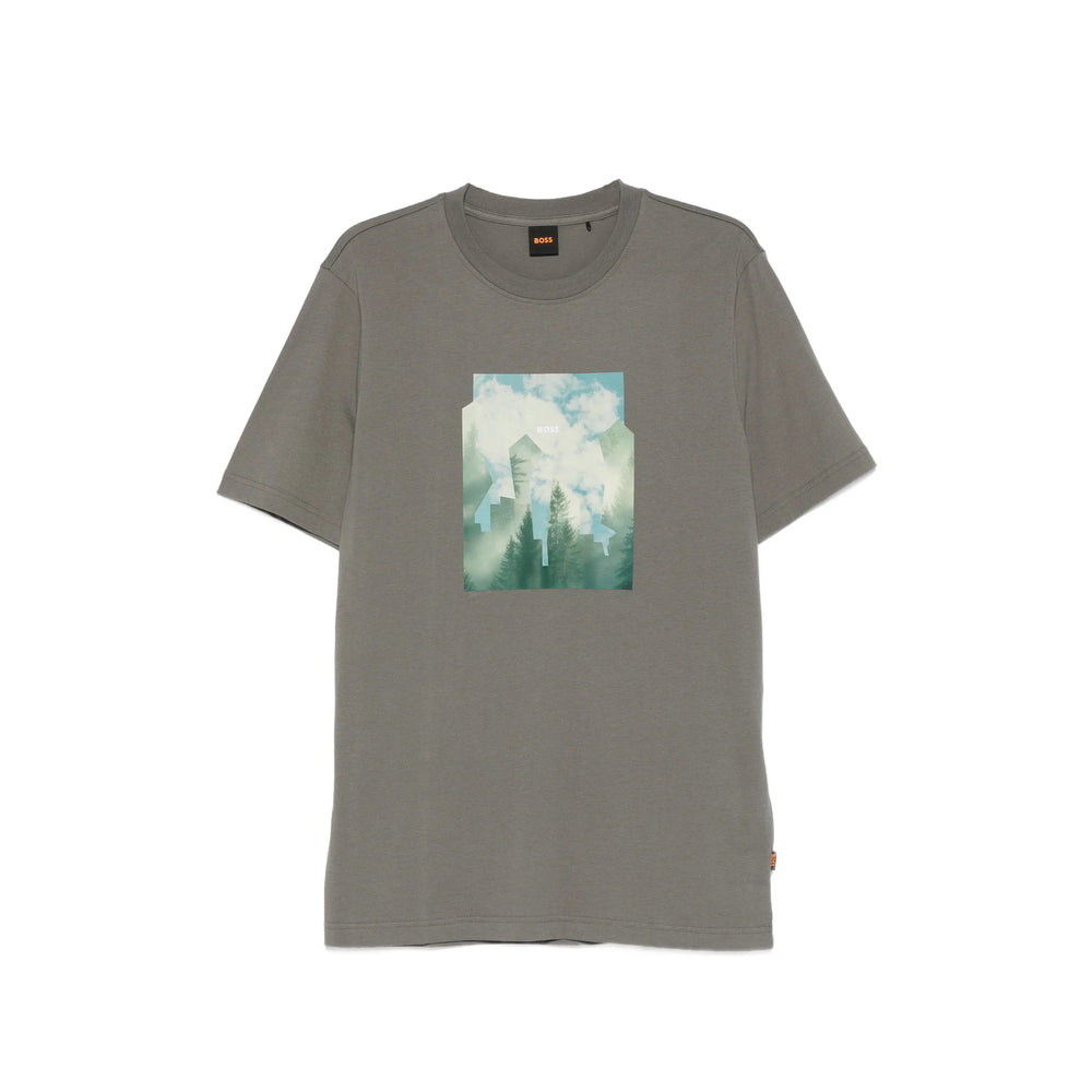 Boss Grey T-Shirts & Vests - T-Shirts Men BOSS
