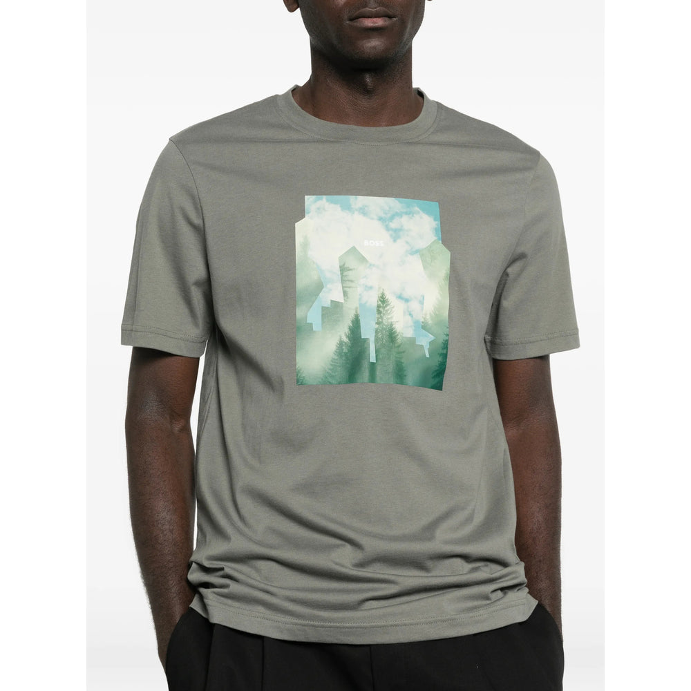 Boss Grey T-Shirts & Vests - T-Shirts Men BOSS