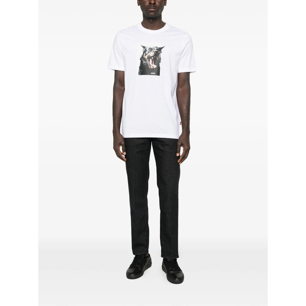 Boss White T-Shirts & Vests - T-Shirts Men BOSS