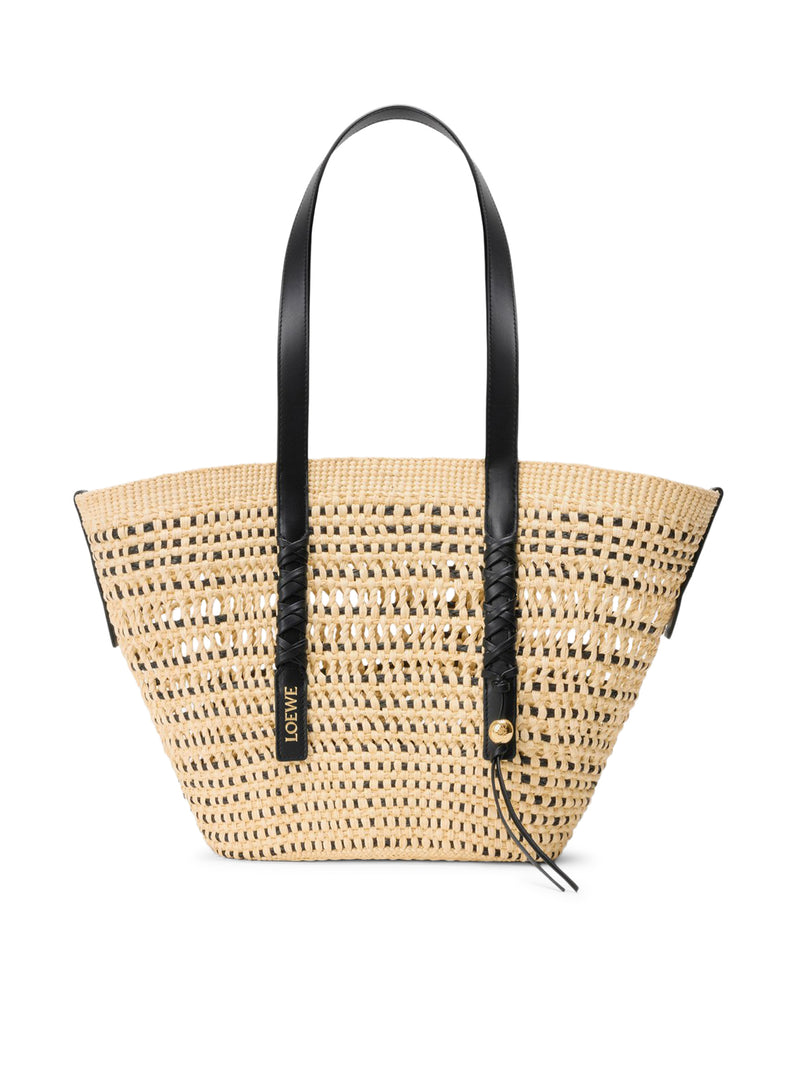 Loewe X Paula`S Ibiza Women Medium Braid Basket Bag In Iraca Palm And Calfskin LOEWE