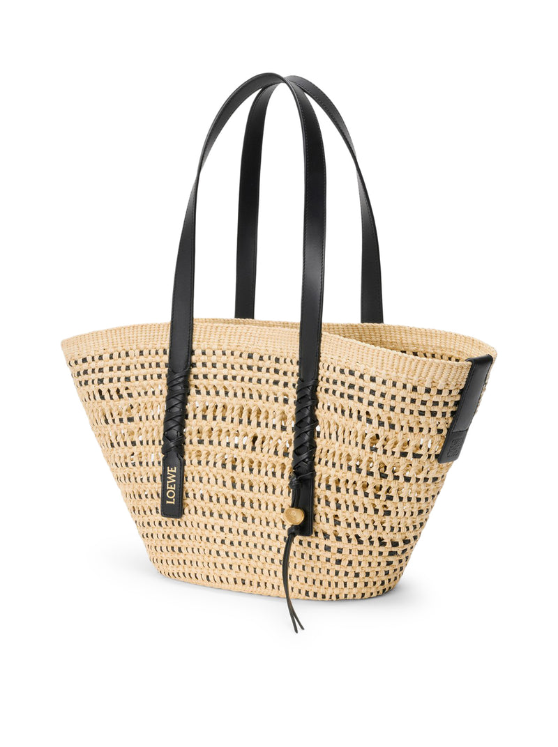 Loewe X Paula`S Ibiza Women Medium Braid Basket Bag In Iraca Palm And Calfskin LOEWE