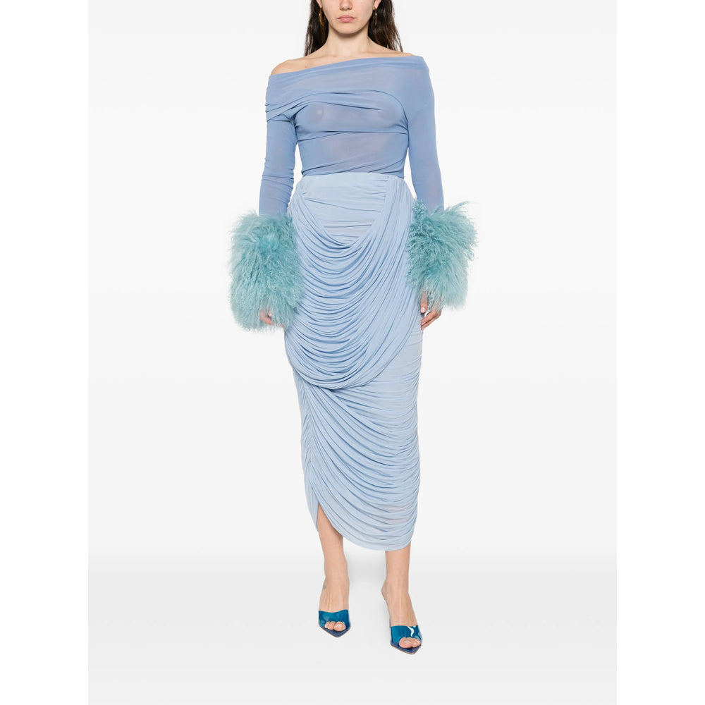 Magda Butrym Blue Skirts - Asymmetric & Draped Skirts Women MAGDA BUTRYM