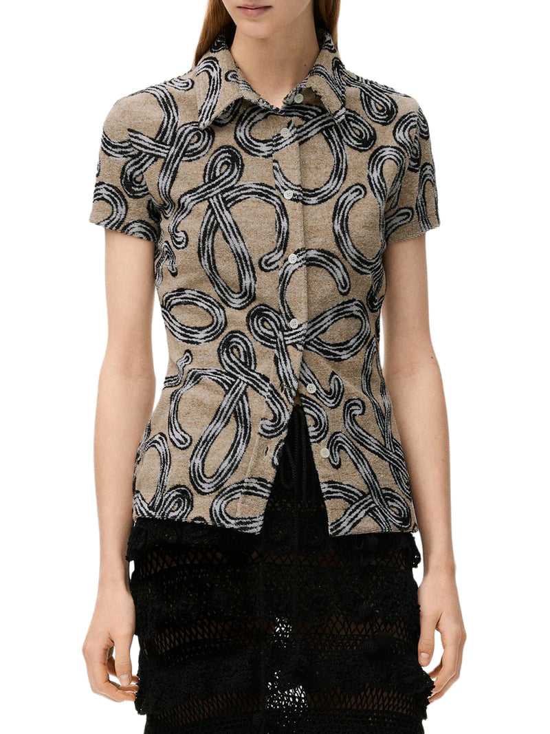 Loewe X Paula`S Ibiza Women Terry Cloth Shirt With All-Over Anagram Jacquard LOEWE