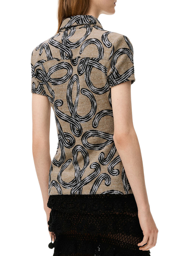 Loewe X Paula`S Ibiza Women Terry Cloth Shirt With All-Over Anagram Jacquard LOEWE