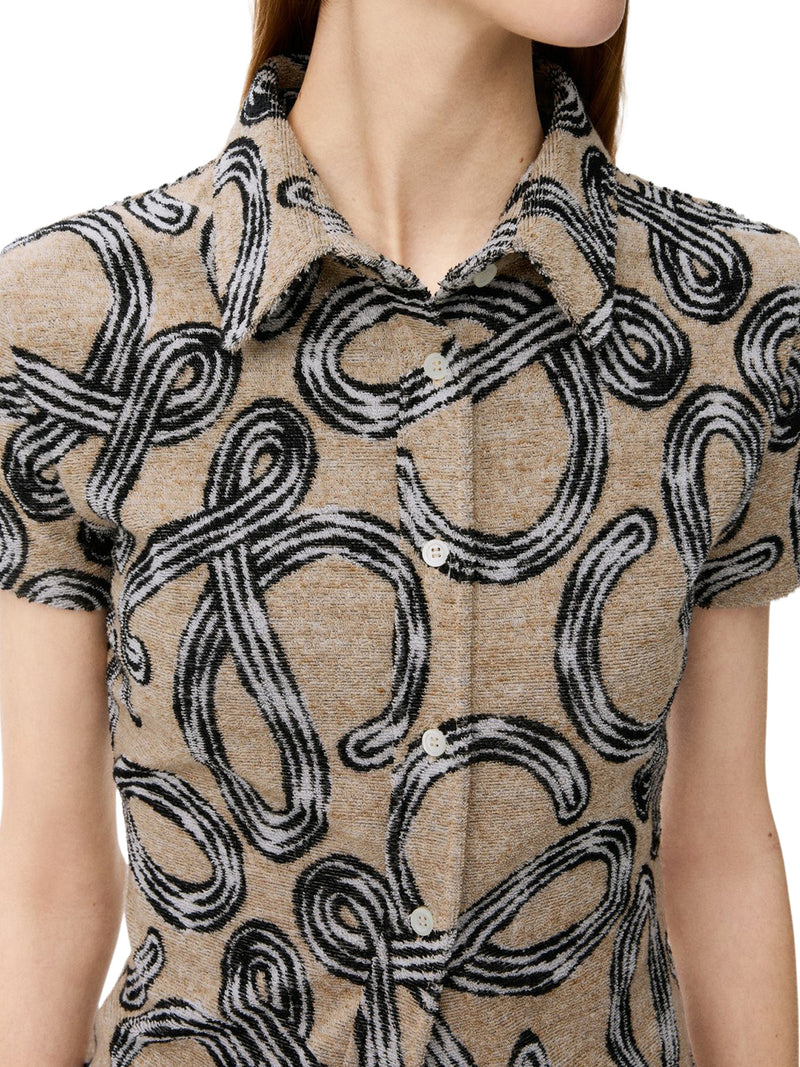 Loewe X Paula`S Ibiza Women Terry Cloth Shirt With All-Over Anagram Jacquard LOEWE