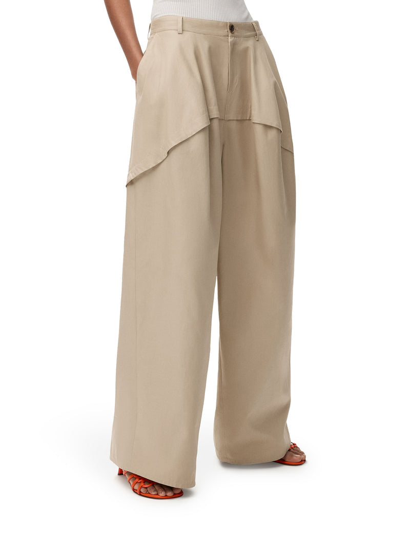 Loewe X Paula`S Ibiza Women Lightweight Cotton Trousers With Asymmetric Panel Construction LOEWE