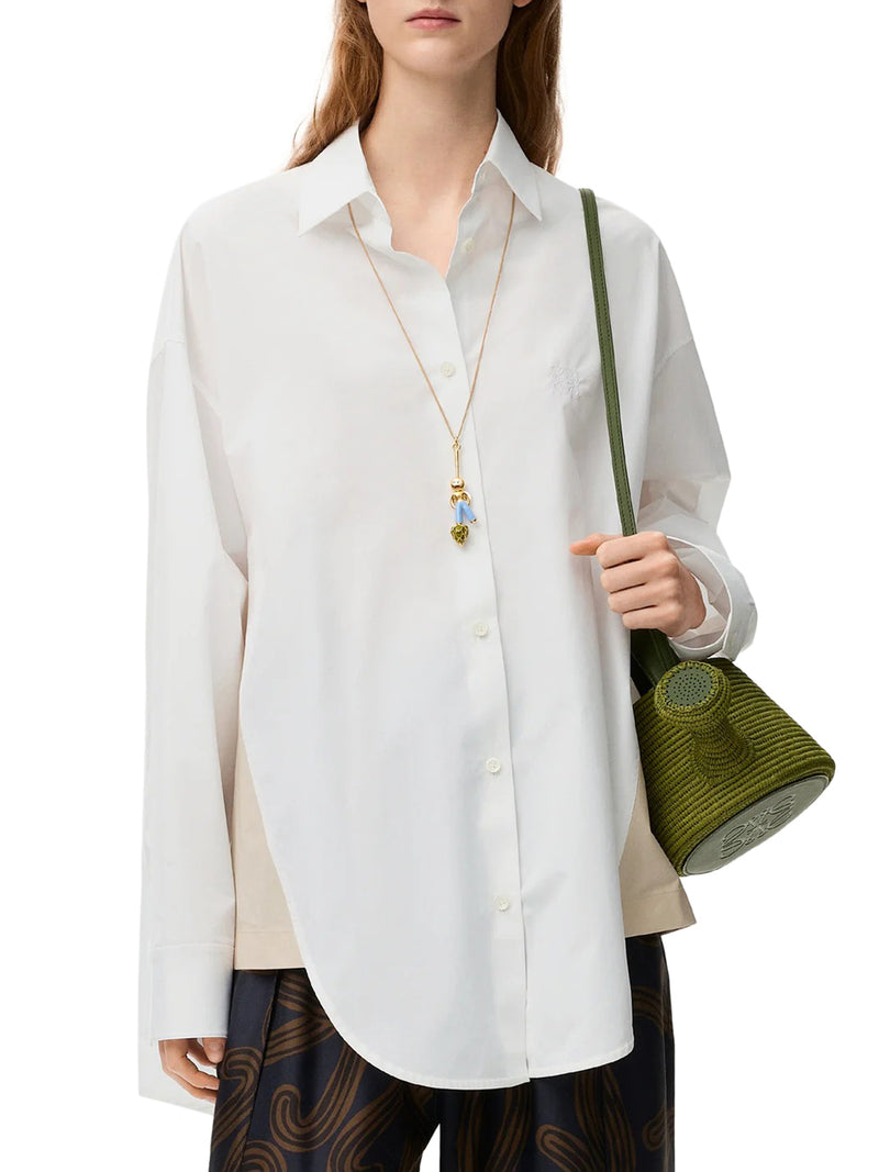 Loewe X Paula`S Ibiza Women Asymmetric Cotton Poplin Shirt LOEWE