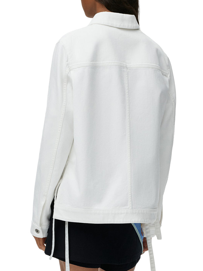 Loewe X Paula`S Ibiza Women Denim Jacket With Applied Leather Pocket LOEWE