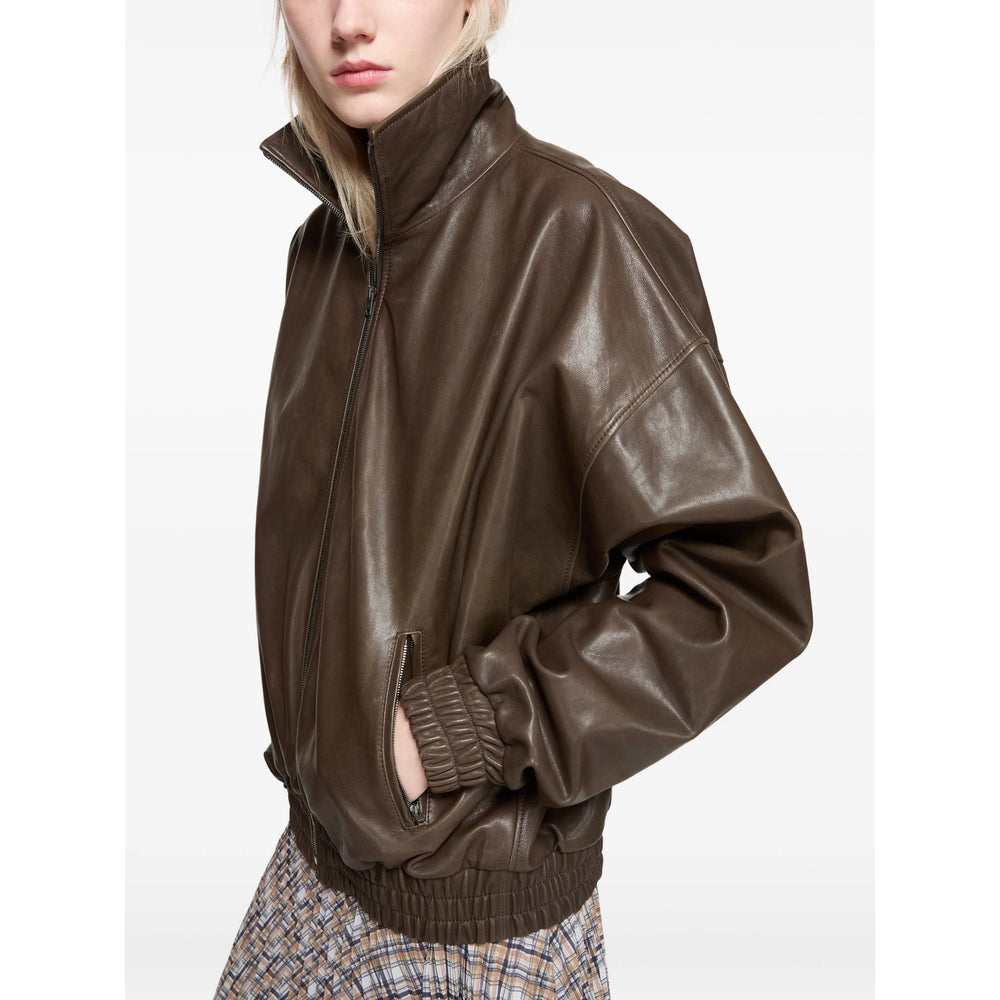 Acne Studios Brown Jackets - Leather Jackets Women ACNE STUDIOS