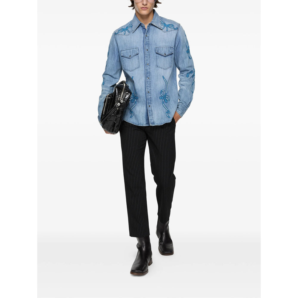 Acne Studios Blue Shirts Men ACNE STUDIOS