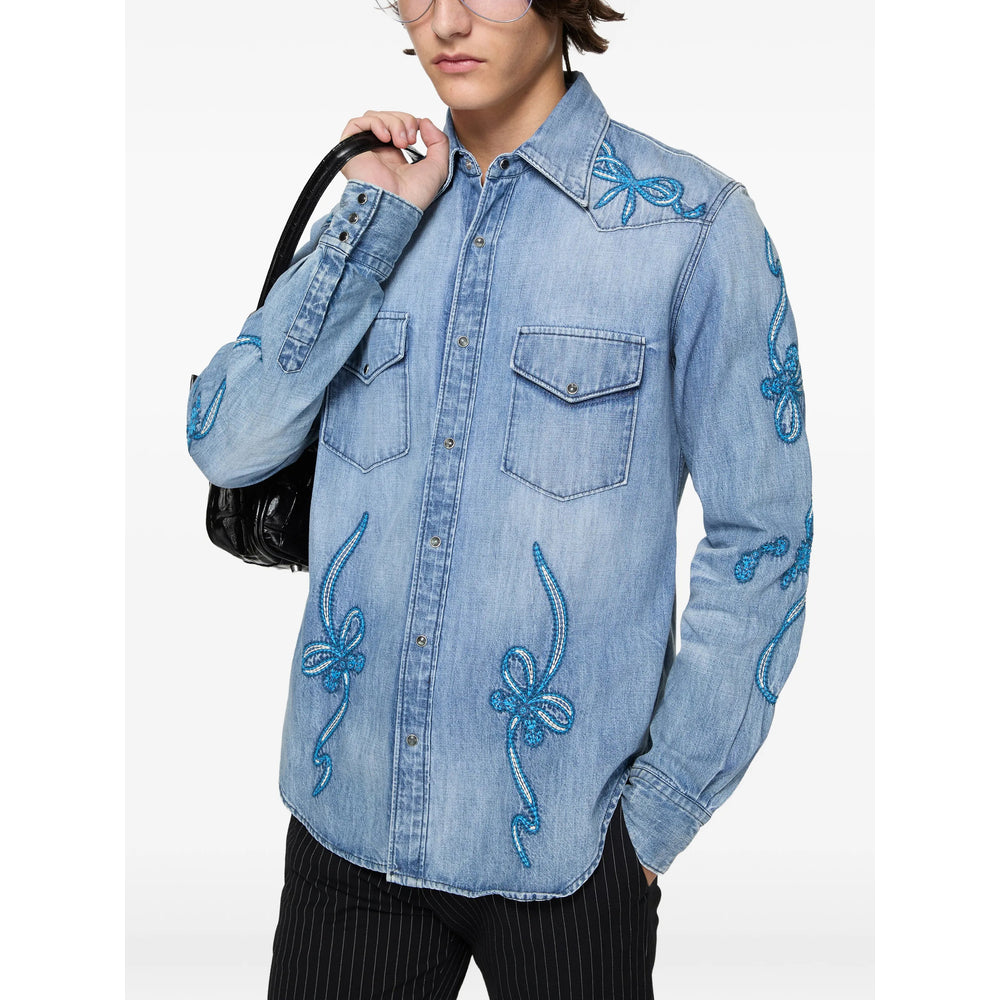 Acne Studios Blue Shirts Men ACNE STUDIOS
